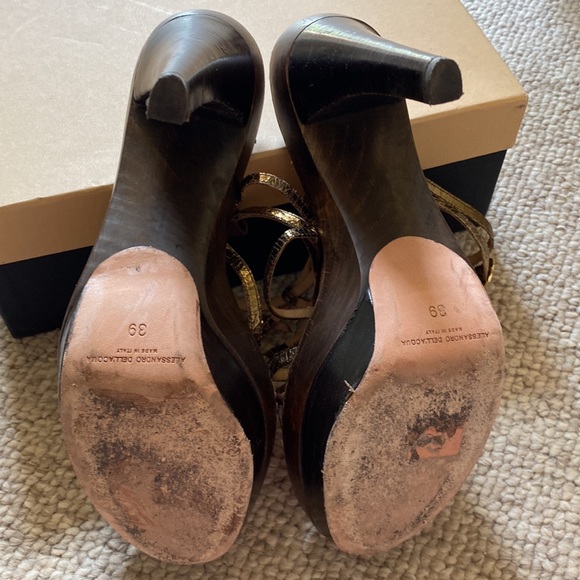 Alessandro Dell’Acqua Canapone Zebra platform strappy sandals 39/9 - Picture 10 of 11